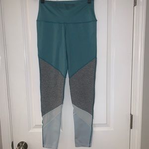 Turquoise, light blue & grey Aerie leggings
